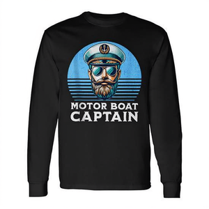 Camiseta náutica de manga larga para capitán de barco a motor - Product Image 2