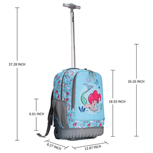 <span class=keywords><strong>Mochila</strong></span> Escolar Personalizada al por Mayor, Bolsa de Viaje con <span class=keywords><strong>Ruedas</strong></span>, Maleta con <span class=keywords><strong>Ruedas</strong></span>, Diseño de <span class=keywords><strong>Sirena</strong></span> de Dibujos Animados, para Niñas - Product Image 2