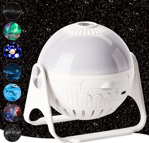 Children's Rotating 10W LED Night <b>Light</b> Table Lamp Star Moon <b>Projector</b> Plastic Decor Planetarium Bedroom Battery Powered AC - Product Image 1
