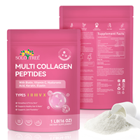 SOLOTREE Prix Usine Poudre de Peptides Multi-Collagène 454g Biotine Vitamine C Favorise la Santé des Articulations, des Ongles, des Cheveux et de la Peau Végétalien