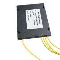 Kotak ABS Singlemode 1x4 SC-APC PLC Fiber Optic Splitter 5G Kompatibel HILINK