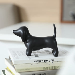 Petite statue de <span class=keywords><strong>chien</strong></span> en céramique galvanisée moderne Art déco Sculpture animale élégante pour ornements décoratifs de salon salle à manger - Product Image 4