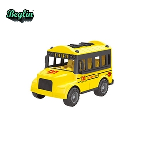 Juego de Juguetes de Plástico de Simulación de Tráfico Urbano para Niños BGL con Autobús Escolar, Coche de Policía, Coche Médico y Barco - Product Image 3