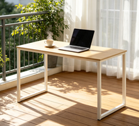 Bureau d'ordinateur LUTEMA |   48 pouces |   Chêne |   Bureau à domicile |   Structure en acier |   Revêtement en poudre |   Gestion des câbles |   Montage facile