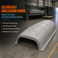 Couverture de réservoir de pulvérisateur agricole sur mesure en plastique HDPE thermoformé à haute épaisseur, boîtier de semoir, panneau d'outil agricole