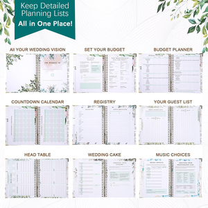 Agenda de Planificación de Bodas Personalizada con Lista de Tareas, Presupuesto, Metas y Organizador, con Separadores y Caja de Regalo - Product Image 4