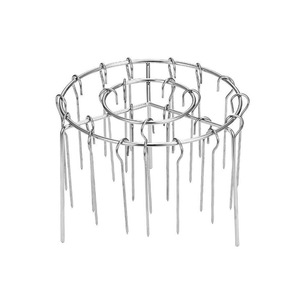 Venta al por mayor de fábrica de rejillas de acero inoxidable para barbacoa, rejillas para freidoras de aire, rejillas para parrillas, rejillas redondas colgantes para brochetas de barbacoa, y - Product Image 4