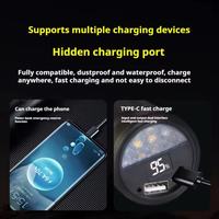 Lampe torche à zoom portable rechargeable via Type C, plusieurs modes d'éclairage, design avec cordon pour le camping et les situations d'urgence