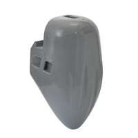 Pare-battage gonflable en PVC pour bateau ponton, pare-chocs de quai ponton avec nervures, gris argenté