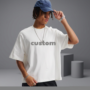 เสื้อยืดคอกลมสีขาวทรงปกติสำหรับผู้ชาย แขนสั้น ผ้าฝ้ายแท้ 100% พิมพ์ลายซิลค์สกรีน ป้องกันการยับ - Product Image 2