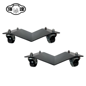 Juego de <span class=keywords><strong>2</strong></span> piezas de acero de servicio pesado <span class=keywords><strong>Dolly</strong></span> Car <span class=keywords><strong>Wheel</strong></span> Moving Cart con frenos para autos en movimiento - Product Image 1