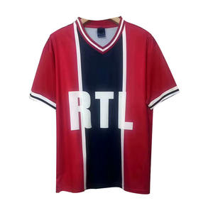 高品質 92-14 リーグ1クラブ レトロ メンズ サッカーユニフォーム 100% ポリエステル 軽量 通気性 エコフレンドリー 長袖 - Product Image 5