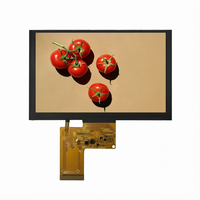 Lianxun Layar Sentuh LCD TFT 5 Inci Resolusi 800x480 450 Nit Antarmuka RGB 40 Pin Pemasangan Permukaan ILi6122+ILi5960