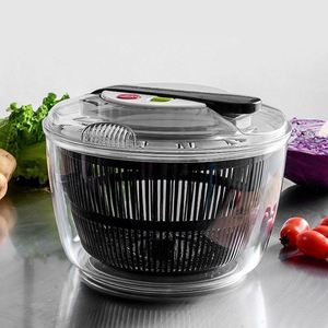 Exprimidor de Frutas y Verduras de Plástico de Gran Capacidad para el Hogar, con Operación de una Sola Mano, Secador de Ensaladas - Product Image 4