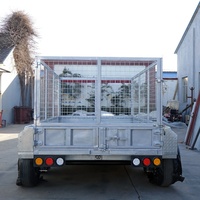 Remorque utilitaire pliable pour le transport de voitures, avec cage en acier robuste pour trois chevaux, finition galvanisée à chaud et capacité de charge de 2 tonnes
