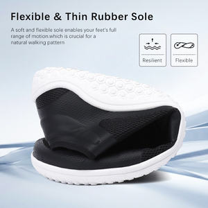 Zapatillas Minimalistas Ecológicas de Marca Propia, Flexibles, con Puntera Ancha, Parte Superior Tejida Transpirable, Estilo Slip-On, para Pies Descalzos - Product Image 4