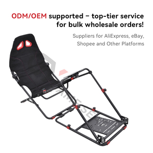 เก้าอี้เกมมิ่ง GY070 สำหรับเพลย์สเตชั่น ปรับแต่งได้ พับเก็บได้ เบาะนั่งจำลองการขับรถ เก้าอี้แข่งรถ พร้อมขาตั้งพวงมาลัย - Product Image 4