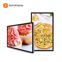 Pantalla Digital LCD de 55 Pulgadas para Menús, Montable en Pared, Modos Horizontal/Vertical para Cafeterías/Panaderías