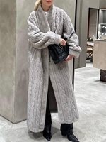 Manteau long élégant en fausse fourrure à motifs pour femme Zeyu – Veste d'extérieur tendance en fourrure synthétique – Manteau d'hiver élégant en fausse fourrure écologique