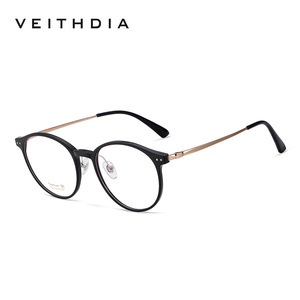 Veithdia Round Pure Titanium Optical Eyeglasses <b>Frame</b> Unisex Full-<b>Frame</b> Lightweight Blue Light Protection 7103 - Product Image 5
