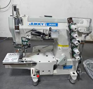 JUKKY 600W <b>High</b> Speed Cover Stitch Flat Lock Sewing Machine for T-shirt 3 Needle Flat-<b>bed</b> Interlock Industrial Sewing Machine - Product Image 1
