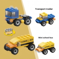 Xingle – Nouveaux ensembles de blocs de construction de voitures 6-en-1, modèles créatifs à assembler soi-même, jouet en plastique ABS 1:64, en boîte, 12 pièces, unisexe, pour les 5-7 ans et plus