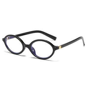 กรอบแว่นตาป้องกันแสงสีฟ้าทรงโอวัลสำหรับผู้หญิง ยอดนิยม วัสดุ PC เลนส์ใส สไตล์เกาหลีแบบเรโทร ไม่ต้องแต่งหน้า ไม่ใช่แว่นสายตา - Product Image 5