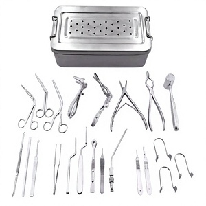 ชุดเครื่องมือผ่าตัดเสริมจมูกระดับพรีเมียม 23 ชิ้น เครื่องมือผ่าตัดหู คอ จมูก สำหรับการผ่าตัดจมูก ผลิตจากเหล็กกล้าไร้สนิมเกรดเยอรมัน - Product Image 1