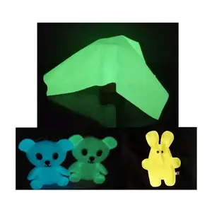 Hoge Helderheid Fotoluminescent Textiel Gloed In De Donkere Lichtgevende Pluche Polyester Stof Voor Speelgoed Handgemaakte Goederen