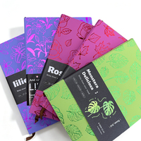 Buku Catatan Hardcover A5 Grosir 100 Lembar Jilid Jahit Sampul Botani dengan Belly Band untuk Pelajar Kantor Catatan Harian