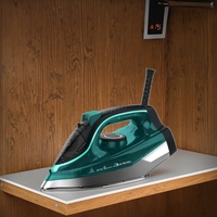 Fer à repasser électrique à vapeur avec semelle anti-calcaire en céramique nano 1600W, style moderne au toucher doux pour usage domestique et hôtelier