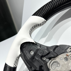 Volante de Cuero Blanco con Fibra de Carbono para BMW Serie G G20 G28 G29 G30 G32 G15 G01 G02 G05 G06 G07 G38 G11 G12 M3 M4 M5 M6 <span class=keywords><strong>M8</strong></span> - Product Image 5