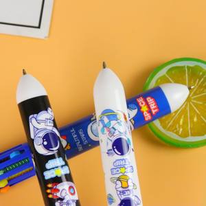 कार्टून अंतरिक्ष यात्री दस रंग के बॉलपॉइंट पेन सुंदर स्टेशनरी छात्र ग्राफिटी ड्राइंग रंग हैंडबुक पेन मल्टीकोर तेल पेन - Product Image 3