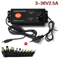 Adaptateur universel réglable 3-36V 90W, réglable, 3v-36v,, avec 10 prises, convertisseur
