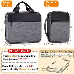 BSCI Factory Waterproof Church Tote Bag Large Bible Carrying <b>Book</b> <b>Cover</b> Case Portable Bible Bags for Women - Product Image 5