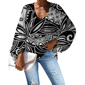 Hot Bán In Ấn Mùa Thu Dài Tay Áo Sexy Kích Thước Lớn Cho Polynesian Phong Cách Phụ Nữ Áo Voan Phụ Nữ Giáng Sinh Quần Áo - Product Image 5