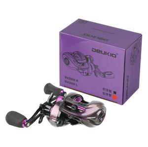 SNEDA Prix de gros Moulinet de pêche à lancer métallique violet, frein 8 kg, rapport de transmission 7.1:1, 5+1 roulements à billes, moulinet ultraléger, bobine à ligne profonde - Product Image 2