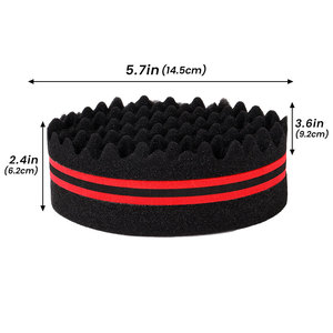 Esponja Ovalada de Doble Cara <span class=keywords><strong>para</strong></span> Peinar el Cabello, Herramienta <span class=keywords><strong>para</strong></span> Ondas Afro Naturales, Esponja <span class=keywords><strong>para</strong></span> Cabello Rizado <span class=keywords><strong>para</strong></span> Hombres Negros - Product Image 3