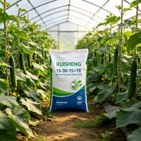 Poudre soluble NPK 15-30-15+TE directement de l'usine pour l'enracinement des plants, la phase de germination pré-fleurissement, FOB Qingdao, étiquette OEM