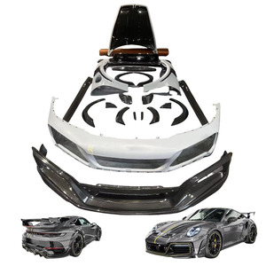 Kit de Carrocería de Fibra de Carbono Seca Estilo Turbo <span class=keywords><strong>S</strong></span> para Porsche Te-Chart para 992 911, Parachoques Delantero, Difusor Trasero, Faldones Laterales - Product Image 1