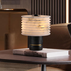 Lámpara de Mármol Minimalista Moderna para Oficina de Ventas o Sala de Estar, Modelo de Diseño de Lujo con Nuevo Estilo Chino, Elegante Lámpara de Mesa - Product Image 1