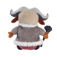 Peluche de taureau magique de fantaisie avec manteau en polaire et bâton magique, personnage de dessin animé, jouet en peluche, cadeau de collection