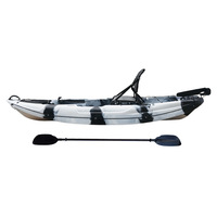 Kayak rigide en plastique moulé par rotation, plateforme monoplace pour la pêche en extérieur