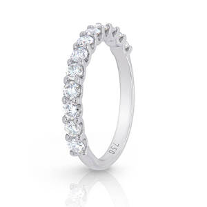 Bague en or blanc/jaune/rose 18 carats avec diamant de laboratoire - Product Image 2