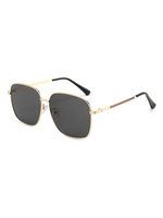Twooo T1599 Lunettes de soleil unisexes tendance surdimensionnées en métal, sport, décontractées, conduite