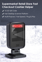 Effon TD 17 1d 2d Código QR Plug and Play Velocidad rápida Super Market Tienda minorista Fast Check Out Casher Helper Lector de código de barras Escáner
