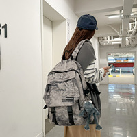 Sac d'ordinateur 2025 pour étudiants du secondaire et universitaires, style européen et américain, ambiance française, unisexe, en nylon imperméable