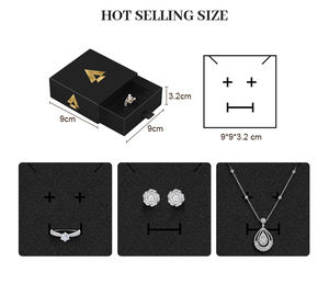 Biểu tượng tùy chỉnh handmade trang sức bao bì hộp sinh thái thân thiện sang trọng ngăn kéo giấy nhỏ quà tặng đồ trang sức đồ trang sức bao bì hộp - Product Image 3