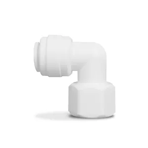 MSQ 3/8 ''Turn 3/8'' Codo Adaptador hembra Línea de agua de plástico blanco Accesorios de tubería Accesorios sanitarios