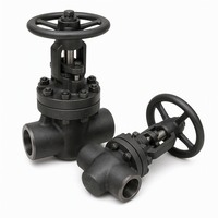 Vanne à opercule à vapeur haute pression API 602 en acier au carbone forgé A105N Classe 800, avec raccord à souder OS&Y, tige montante et garniture 13Cr, et bonnet boulonné